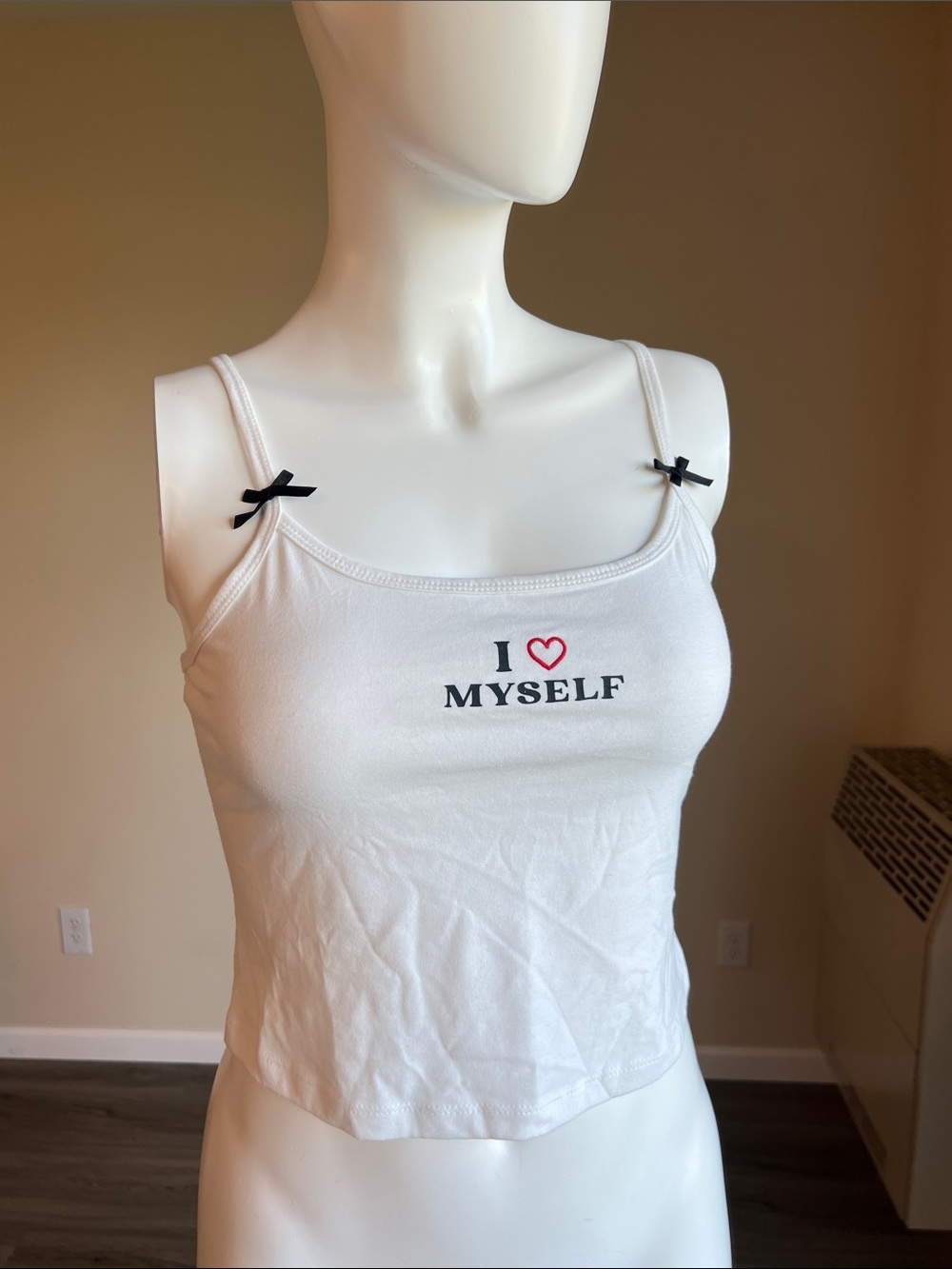 I Love Myself White Women's Tank Top
